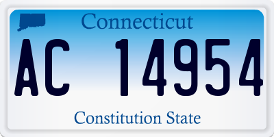 CT license plate AC14954