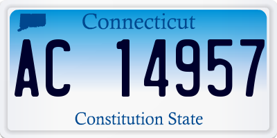 CT license plate AC14957