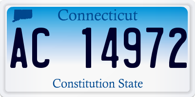 CT license plate AC14972