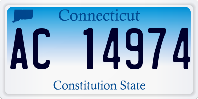 CT license plate AC14974