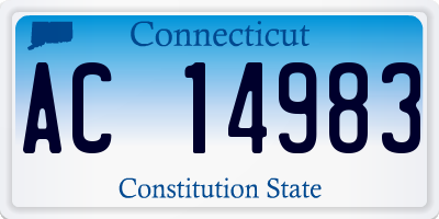 CT license plate AC14983