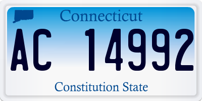 CT license plate AC14992