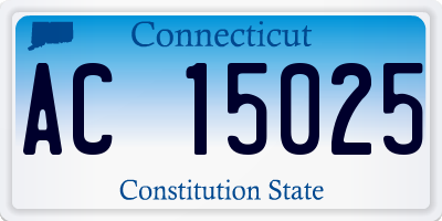 CT license plate AC15025