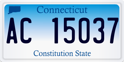 CT license plate AC15037