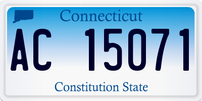 CT license plate AC15071