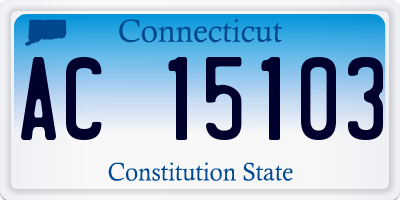 CT license plate AC15103
