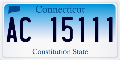 CT license plate AC15111