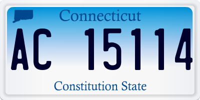 CT license plate AC15114