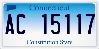 CT license plate AC15117