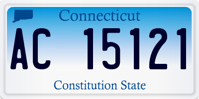 CT license plate AC15121