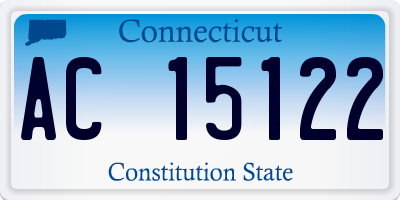CT license plate AC15122