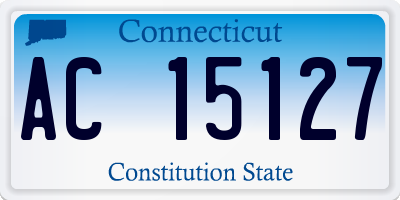 CT license plate AC15127