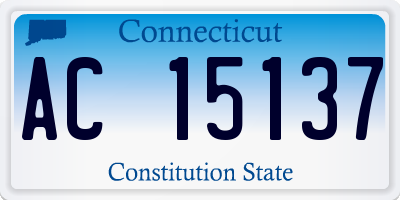CT license plate AC15137