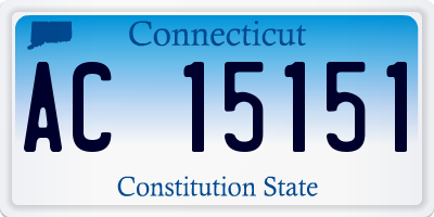 CT license plate AC15151