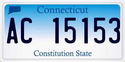 CT license plate AC15153