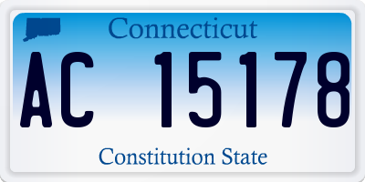 CT license plate AC15178