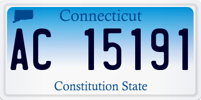 CT license plate AC15191