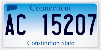 CT license plate AC15207