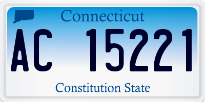 CT license plate AC15221