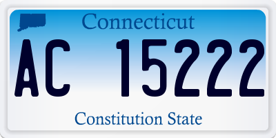 CT license plate AC15222