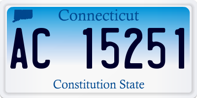 CT license plate AC15251