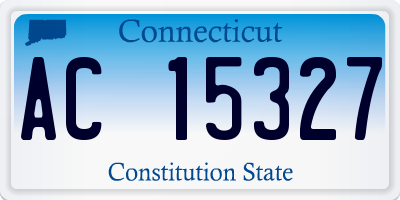 CT license plate AC15327