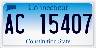 CT license plate AC15407