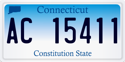 CT license plate AC15411