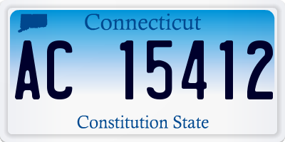 CT license plate AC15412