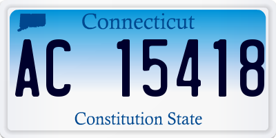 CT license plate AC15418