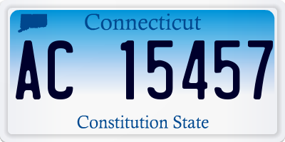 CT license plate AC15457