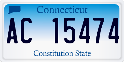 CT license plate AC15474