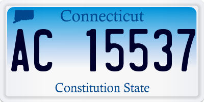 CT license plate AC15537