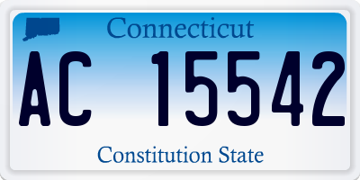 CT license plate AC15542