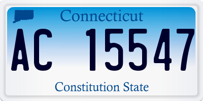 CT license plate AC15547