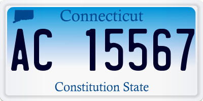 CT license plate AC15567