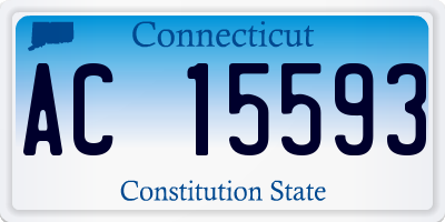 CT license plate AC15593