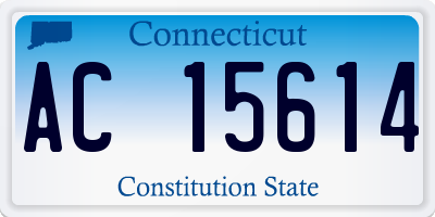 CT license plate AC15614