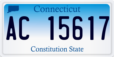 CT license plate AC15617