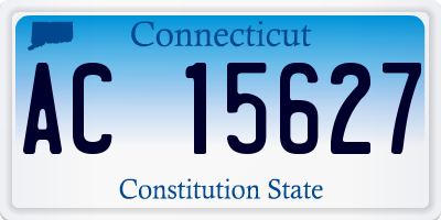 CT license plate AC15627