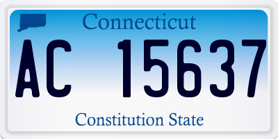 CT license plate AC15637