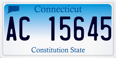 CT license plate AC15645