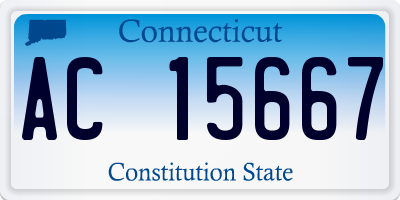 CT license plate AC15667