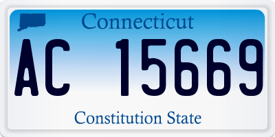 CT license plate AC15669