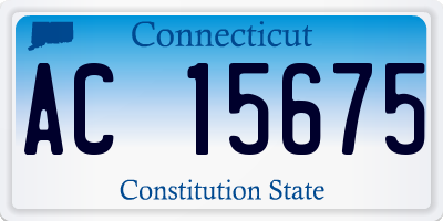 CT license plate AC15675