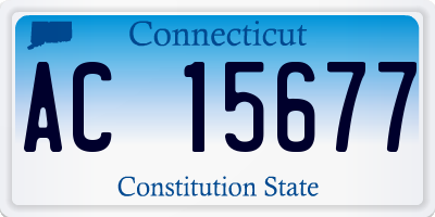 CT license plate AC15677