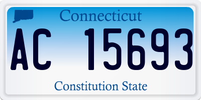 CT license plate AC15693