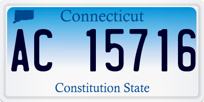 CT license plate AC15716