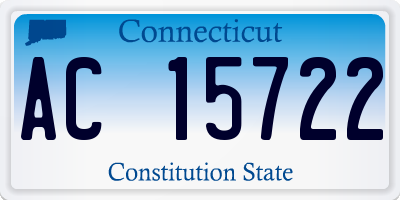 CT license plate AC15722