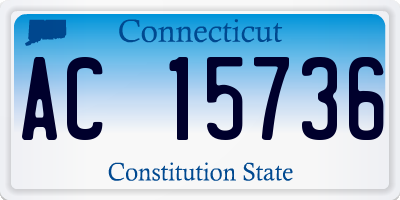 CT license plate AC15736
